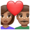 Couple avec cœur: Femme, Homme, Peau Moyenne