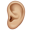 Oreille: Peau Moyennement Claire