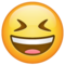 Visage Souriant Avec Yeux Plissés