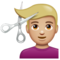 Homme Qui Se Fait Couper Les Cheveux: Peau Moyennement Claire