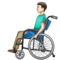 Homme En Fauteuil Roulant Manuel: Peau Claire