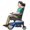 Homme En Fauteuil Roulant Motorisé: Peau Claire