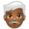Homme: Peau Moyennement Foncée, Cheveux Blancs
