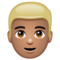 Homme: Peau Moyenne, Cheveux Blonds