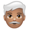Homme: Peau Moyenne, Cheveux Blancs