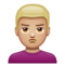 Homme Qui Boude: Peau Moyennement Claire