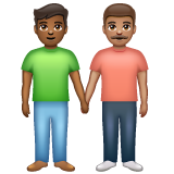 Deux Hommes Se Tenant La Main: Peau Moyennement Foncée, Peau Moyenne