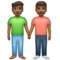 Deux Hommes Se Tenant La Main: Peau Moyennement Foncée
