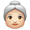 Femme Âgée: Peau Claire