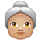 Femme Âgée: Peau Moyennement Claire