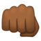 Poing De Face: Peau Moyennement Foncée