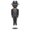 Personne En Costume En Lévitation: Peau Foncée
