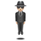 Personne En Costume En Lévitation: Peau Claire