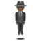 Personne En Costume En Lévitation: Peau Moyennement Foncée