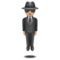 Personne En Costume En Lévitation: Peau Moyennement Claire