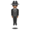 Personne En Costume En Lévitation: Peau Moyenne