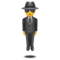 Personne En Costume En Lévitation