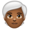 Personne: Peau Moyennement Foncée, Cheveux Blancs