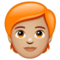 Personne: Peau Moyennement Claire, Cheveux Roux