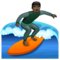 Personne Faisant Du Surf: Peau Foncée