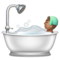 Personne Prenant Un Bain: Peau Moyenne