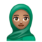 Femme Avec Foulard: Peau Moyenne