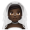 Personne Mariée Avec Voile: Peau Foncée