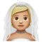 Personne Mariée Avec Voile: Peau Moyennement Claire