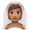 Personne Mariée Avec Voile: Peau Moyenne