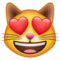 Chat Souriant Aux Yeux En Cœurs