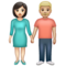 Femme Et Homme Se Tenant La Main: Peau Claire, Peau Moyennement Claire