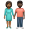 Femme Et Homme Se Tenant La Main: Peau Moyennement Foncée, Peau Foncée
