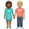 Femme Et Homme Se Tenant La Main: Peau Moyennement Foncée, Peau Moyennement Claire