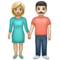 Femme Et Homme Se Tenant La Main: Peau Moyennement Claire, Peau Claire