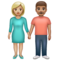Femme Et Homme Se Tenant La Main: Peau Moyennement Claire, Peau Moyenne