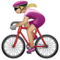 Cycliste Femme: Peau Moyennement Claire