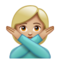Femme Faisant Un Geste D’Interdiction: Peau Moyennement Claire