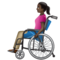 Femme En Fauteuil Roulant Manuel: Peau Foncée