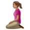 Femme À Genoux: Peau Moyenne