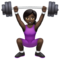 Femme Haltérophile: Peau Foncée