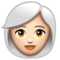 Femme: Peau Claire, Cheveux Blancs