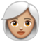 Femme: Peau Moyennement Claire, Cheveux Blancs