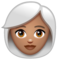 Femme: Peau Moyenne, Cheveux Blancs