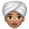 Femme En Turban: Peau Moyenne