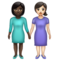 Deux Femmes Se Tenant La Main: Peau Foncée, Peau Claire