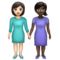 Deux Femmes Se Tenant La Main: Peau Claire, Peau Foncée