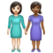 Deux Femmes Se Tenant La Main: Peau Claire, Peau Moyennement Foncée