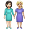 Deux Femmes Se Tenant La Main: Peau Claire, Peau Moyennement Claire