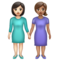 Deux Femmes Se Tenant La Main: Peau Claire, Peau Moyenne