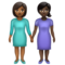 Deux Femmes Se Tenant La Main: Peau Moyennement Foncée, Peau Foncée